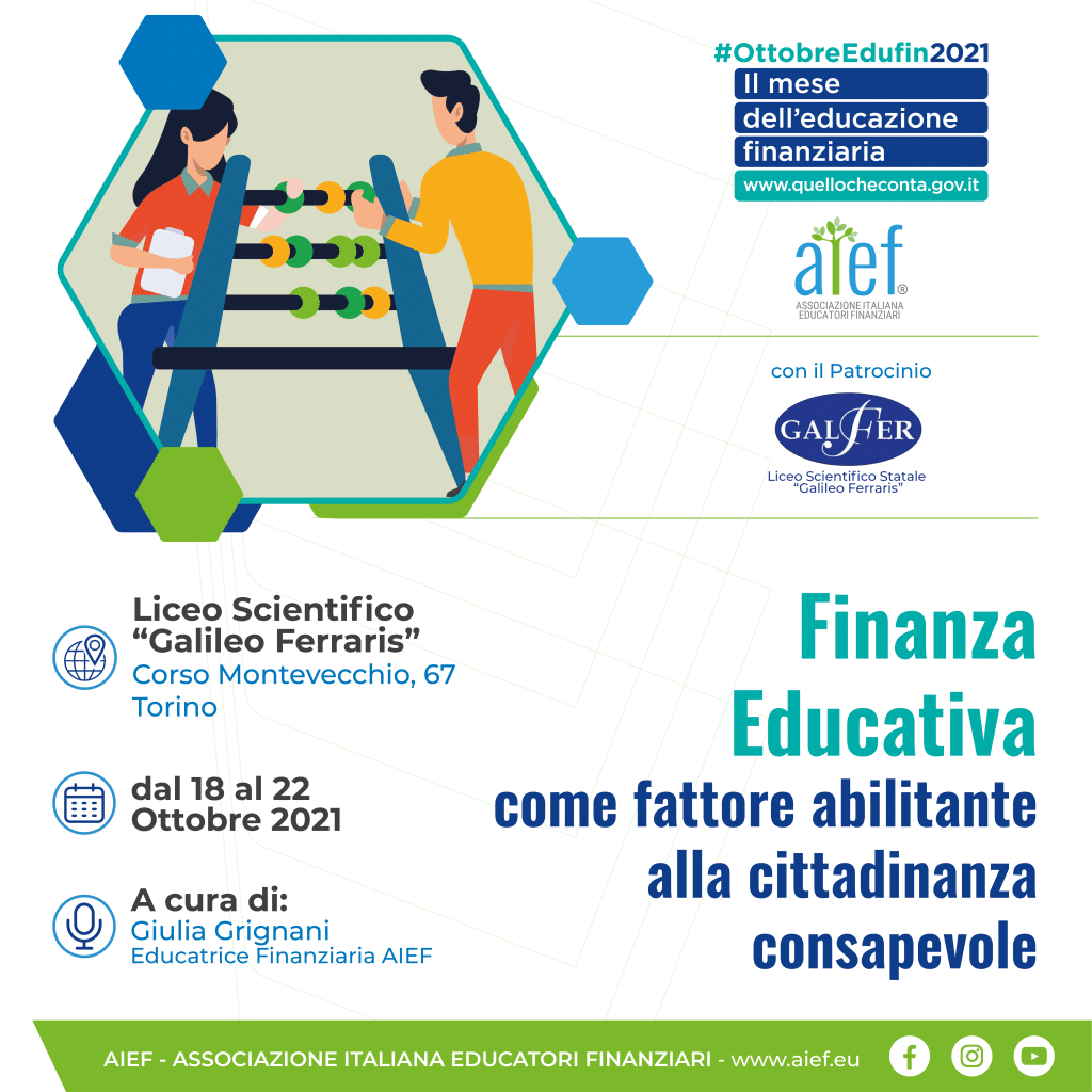AIEF presente per l'OttobreEdufin il mese dell'educazione finanziaria con i suoi Educatori Finanziari