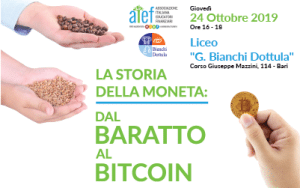 La storia della moneta. Dal baratto al bitcoin con AIEF