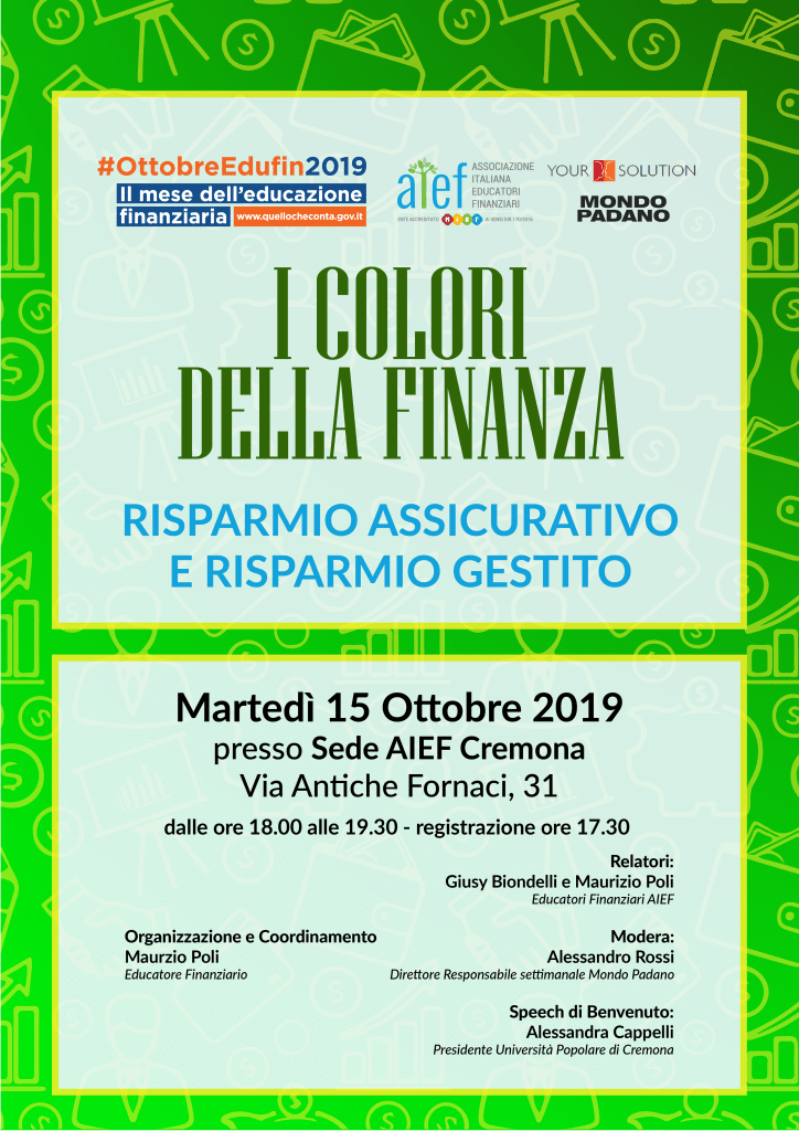 Risparmio assicurato e risparmio gestito - Evento AIEF