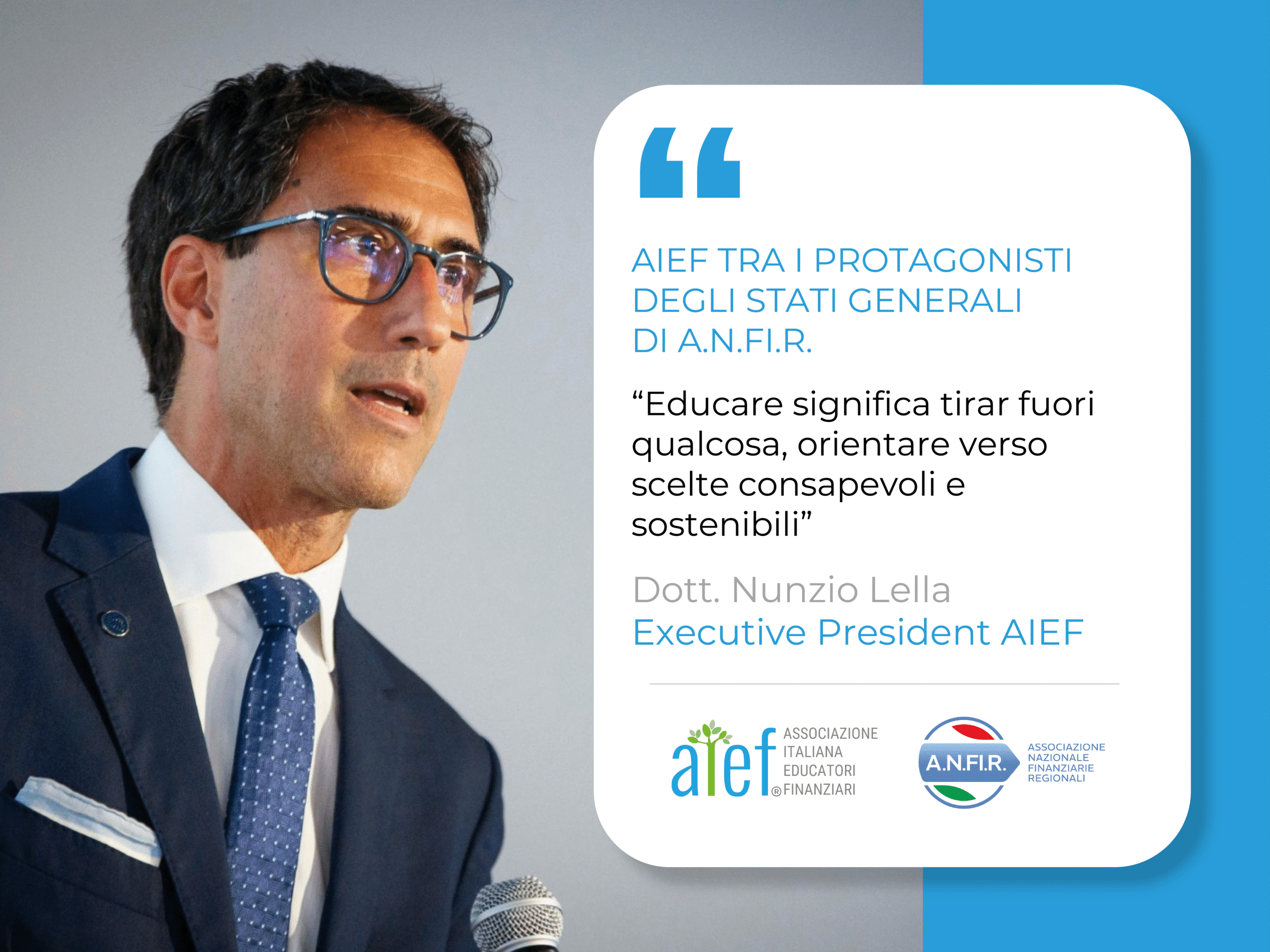 AIEF protagonista agli Stati Generali ANFIR 2025: al centro educazione finanziaria e sostenibilità